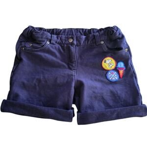 Hanna Andersson snoopy peanuts navy shorts 130 Kid Size 8 Patches